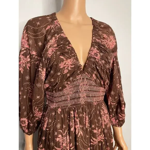 Free People NWT womens Golden Hour Maxi Dress size Small Boho Cottagecore - Picture 5 of 13